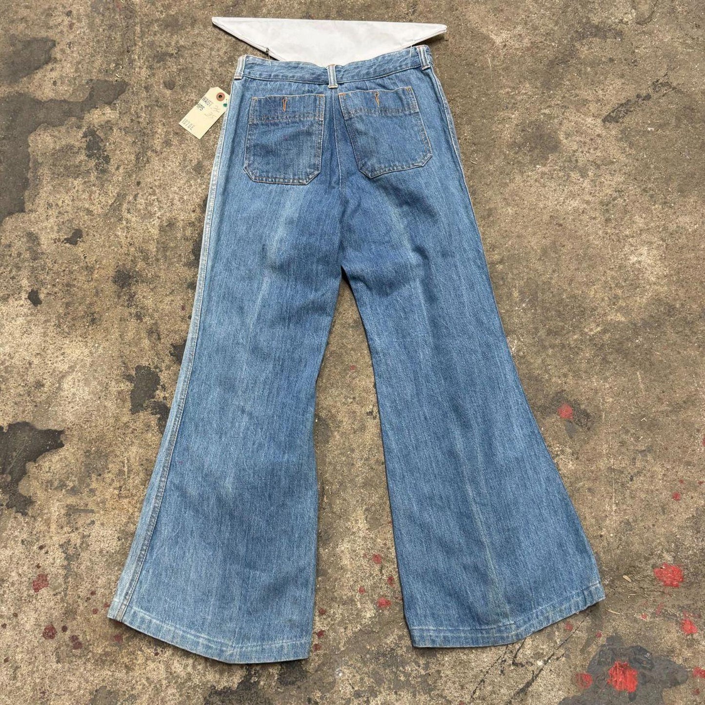 Vintage 70s Light Wash Chemin De Fer High-Rise Flare Jeans XS