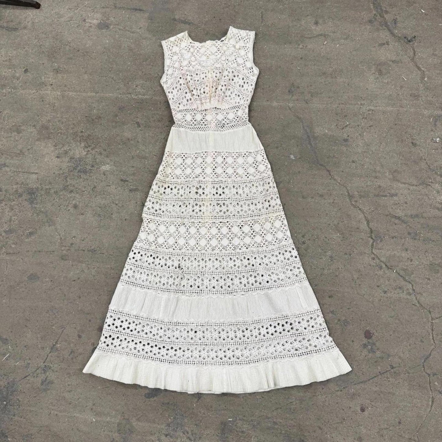 Antique Edwardian Lace Dress White Cotton Bridal