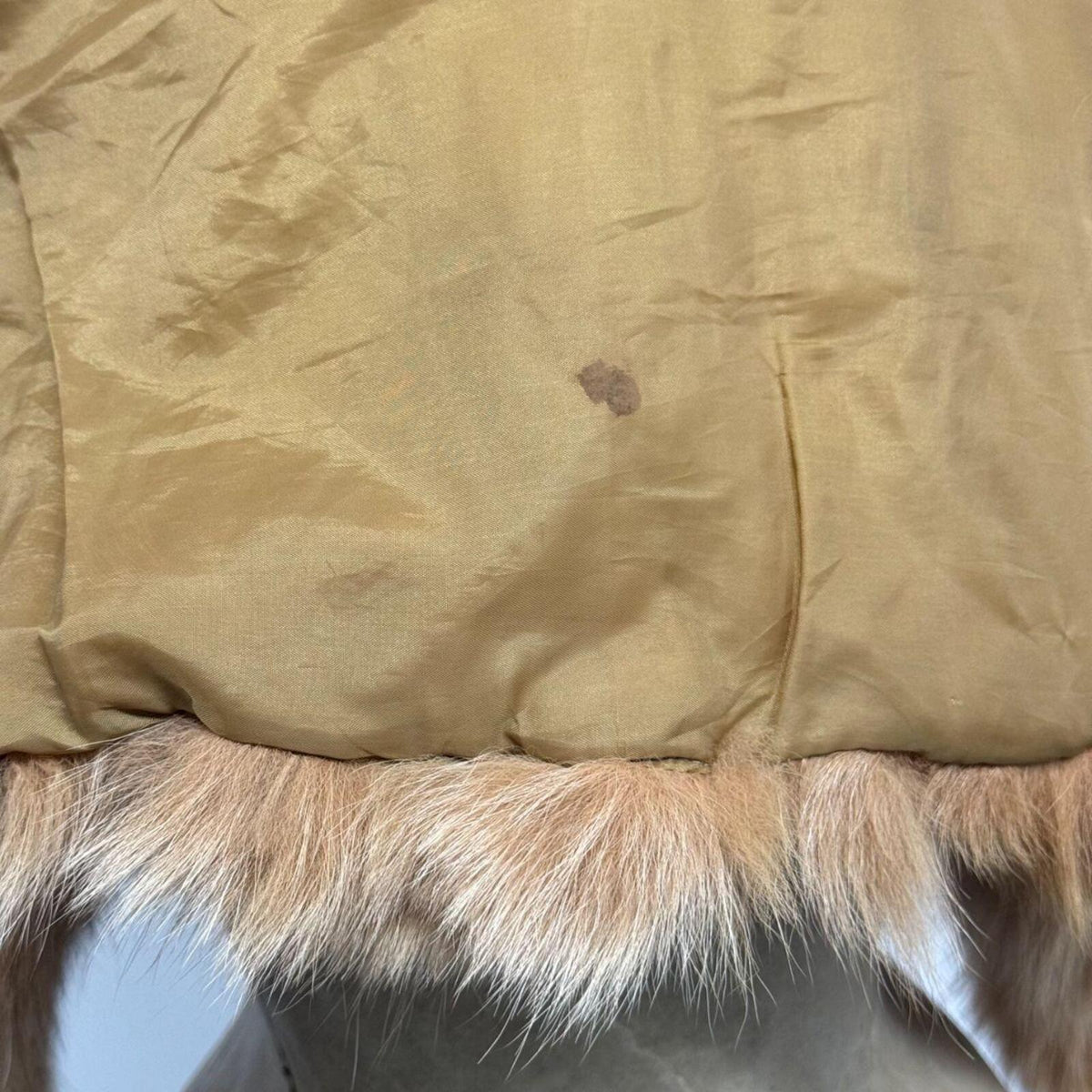 Y2K Vintage Tan Brown Genuine Fox Fur Vest
