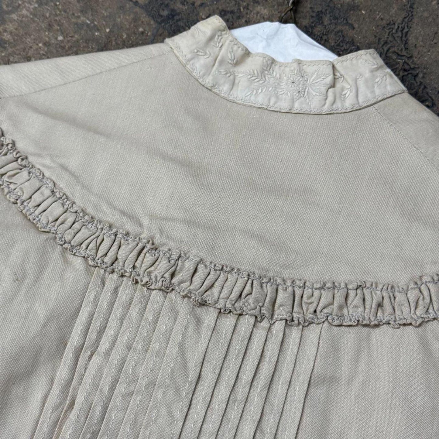 Vintage Film Costume 40s 50s Does Victorian Antique Style White Blouse M