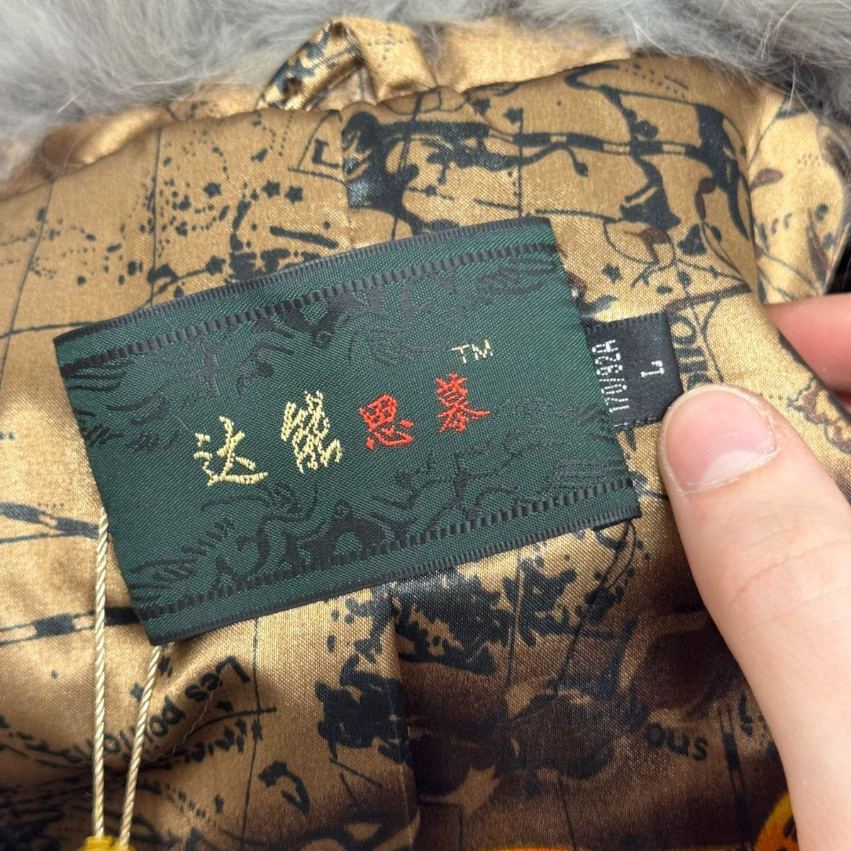 Vintage Y2K Gray Rabbit & Fox Fur Jacket Coat