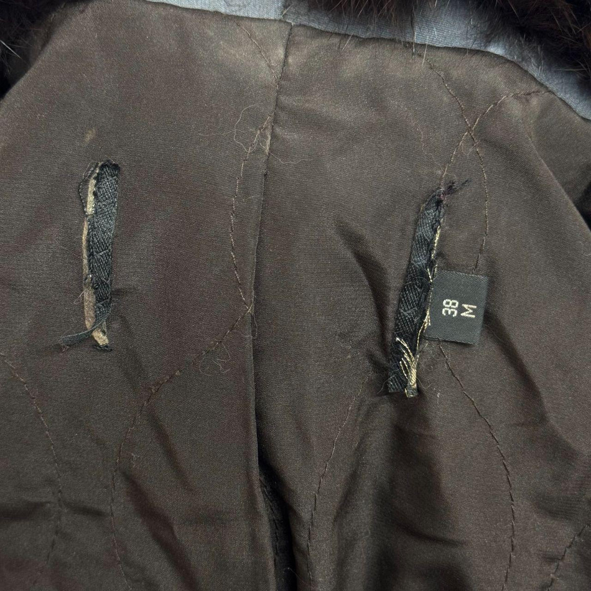 Vintage Y2K Brown Rabbit & Fox Fur Afghan Penny Lane Jacket Coat