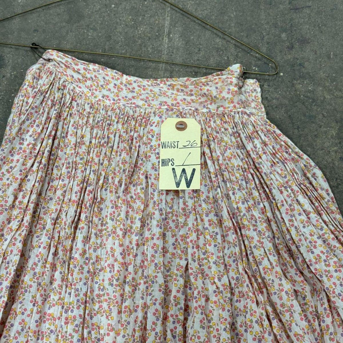 Vintage Film Costume 50s Does Victorian Western Style Prairie Maxi Skirt Pink
