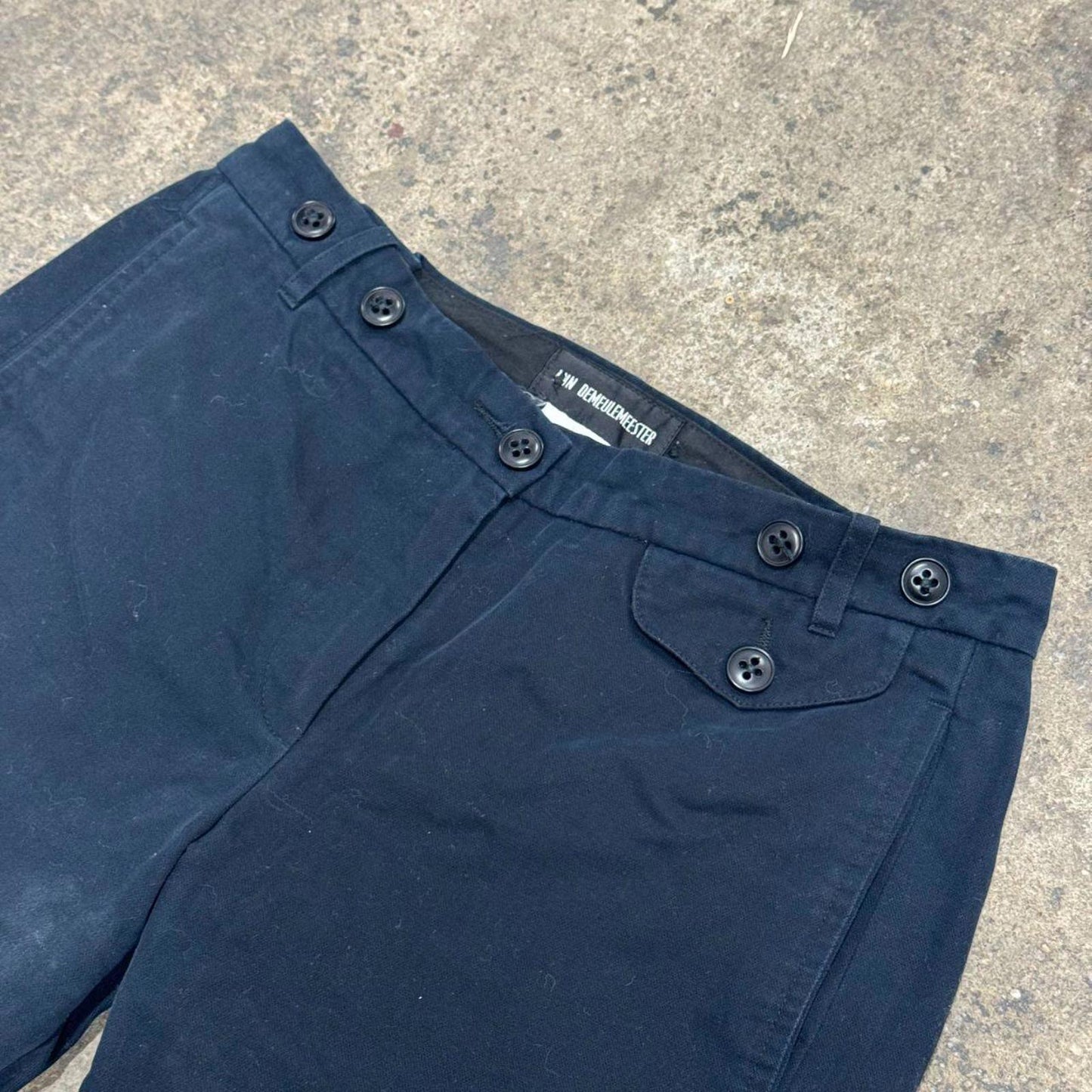 Vintage Ann Demeulemeester Navy Multi-Button Archival Trousers
