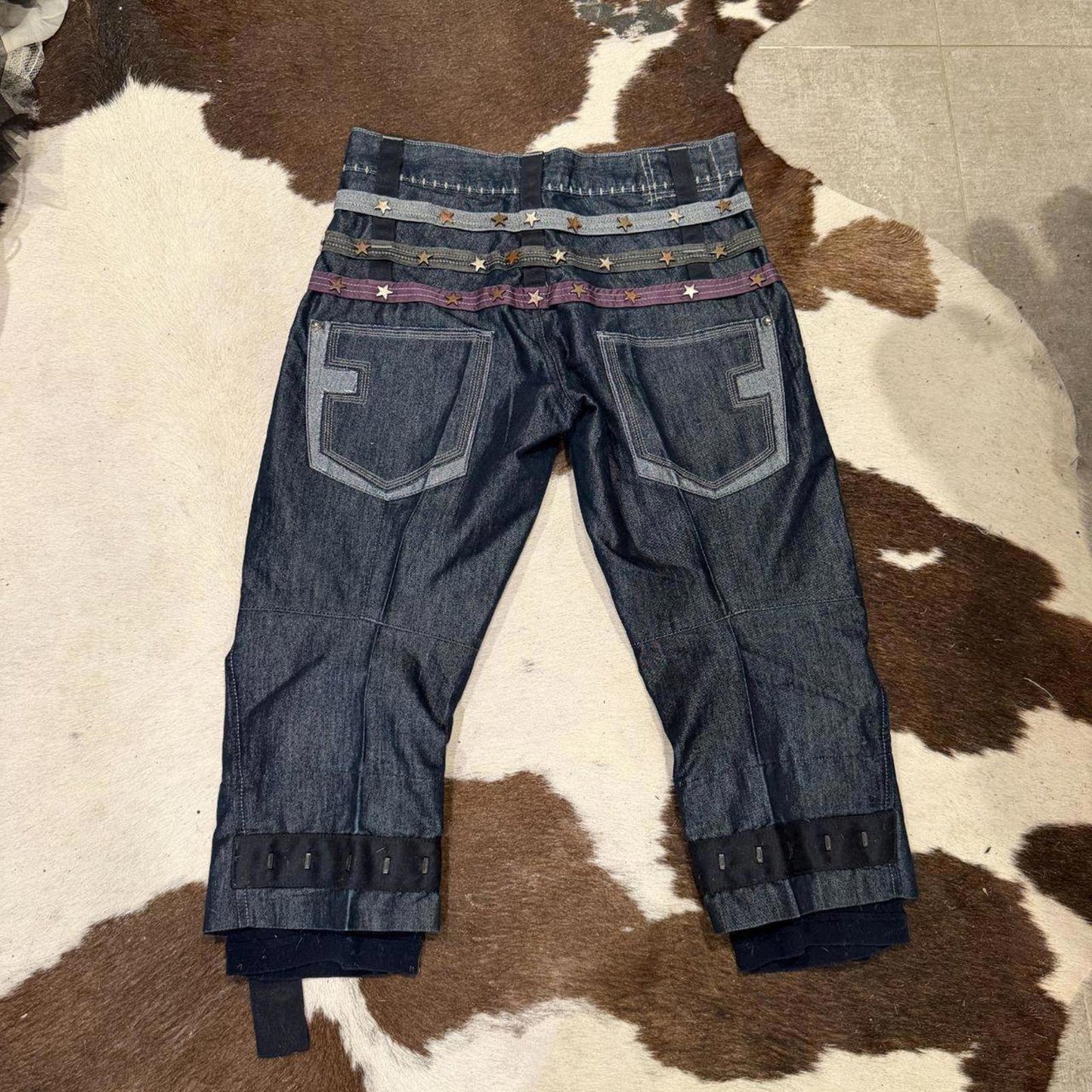 Marithe Francois Girbaud Star Embroidered Denim Jeans