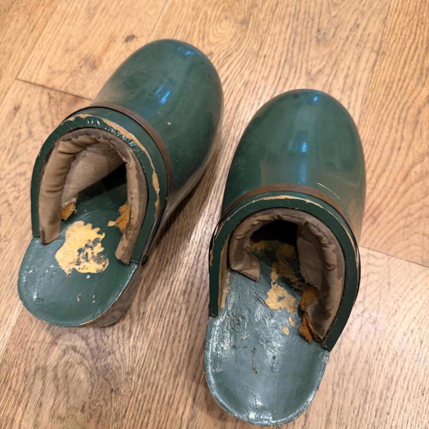 RARE! 70s Famolare Platform Amsterdam Green Clogs