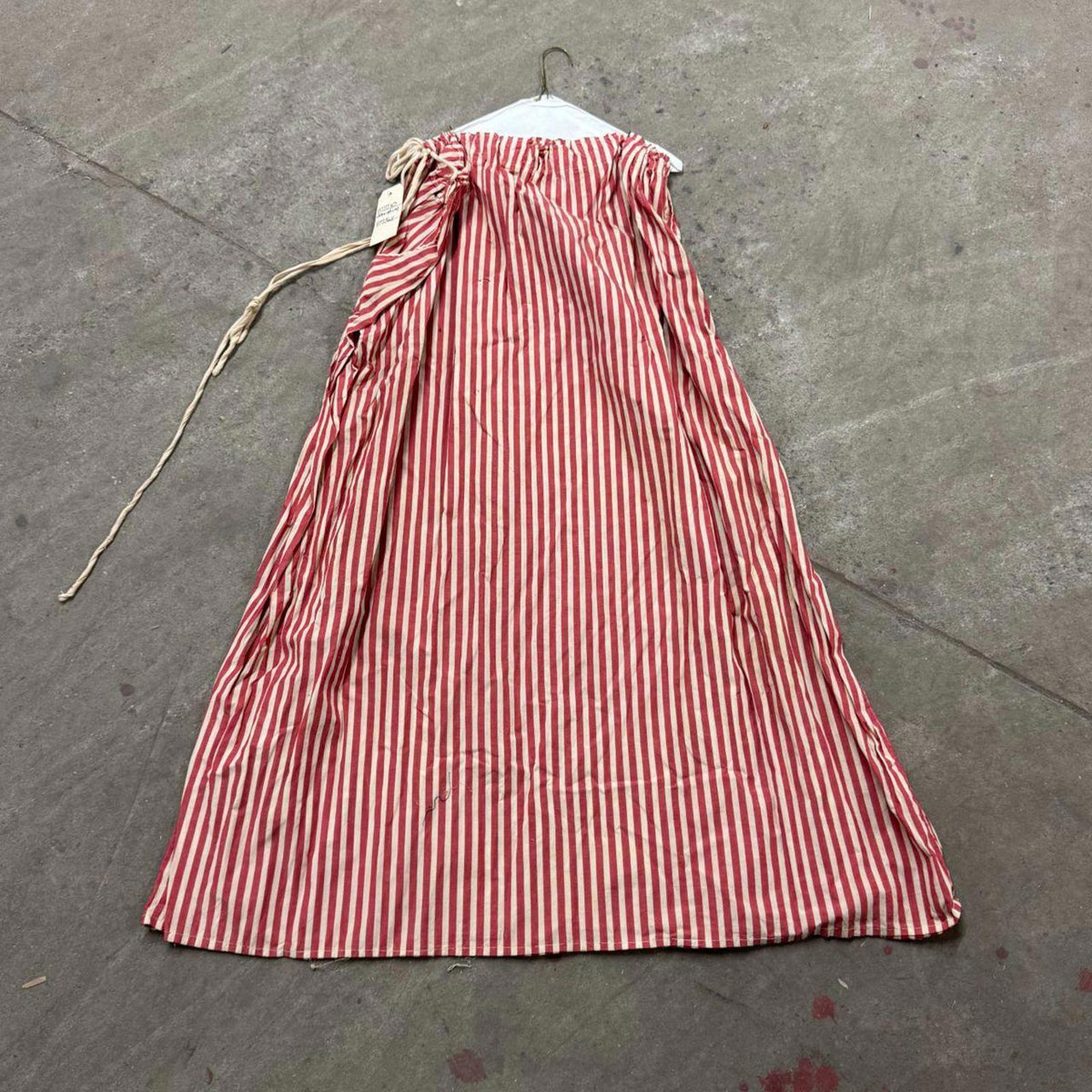Vintage Film Costume 50s Does Victorian Western Style Prairie Skirt Red Stripe
