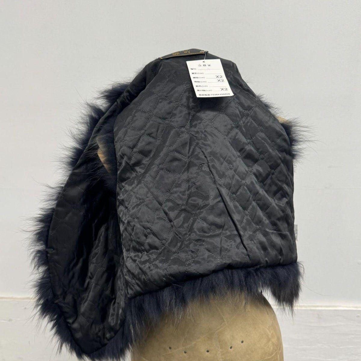 Y2K Vintage Slate Gray Highlight Genuine Fox Fur Vest