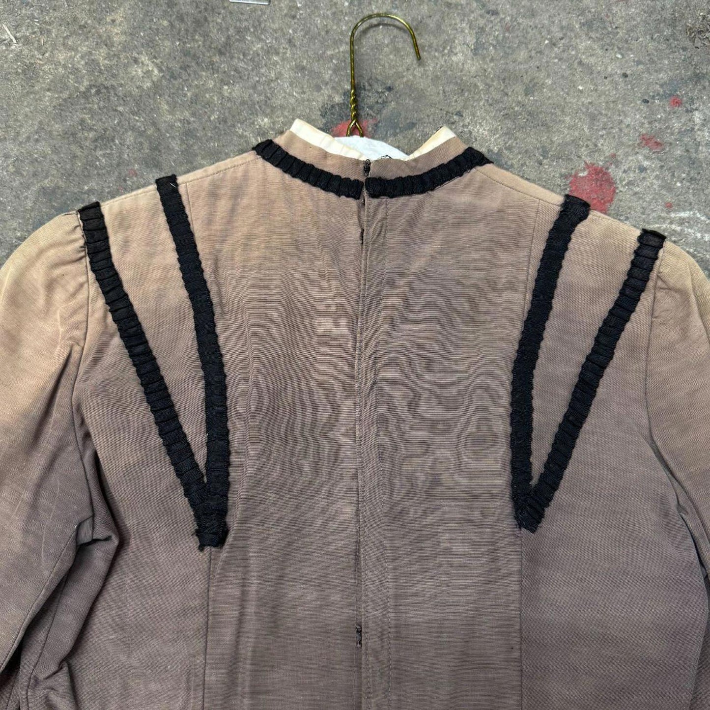 Vintage Film Costume 40s 50s Does Victorian Antique Style Mauve Bodice S