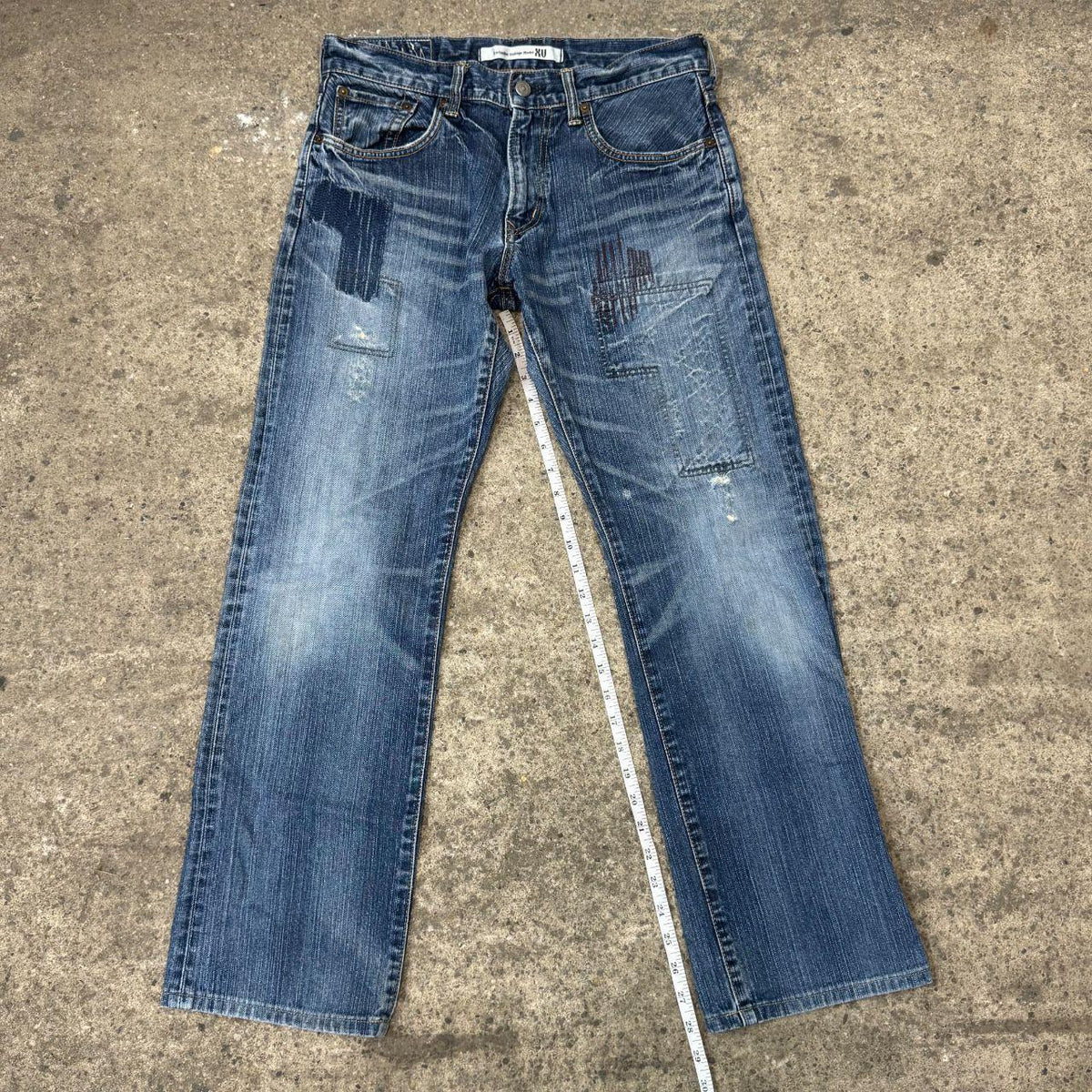 Vintage EDWIN Exclusive Vintage 403XV Distressed Patchwork Jeans