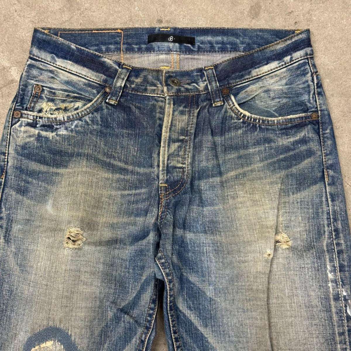 Vintage Y2K Ultra Low Rise Jeans Faded Mud Wash Japanese Johnbull