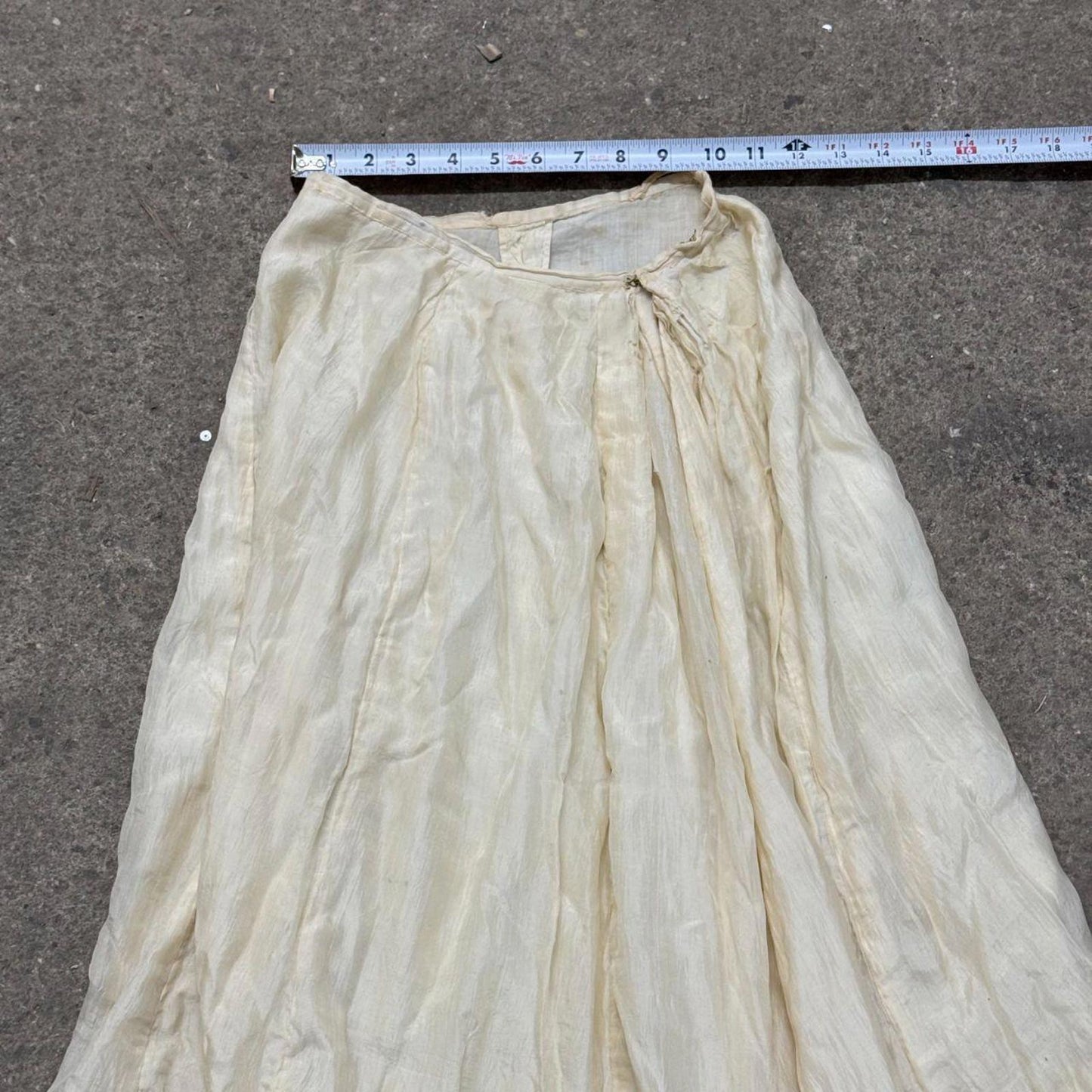 Antique Edwardian Silk Petticoat Slip Skirt XXS