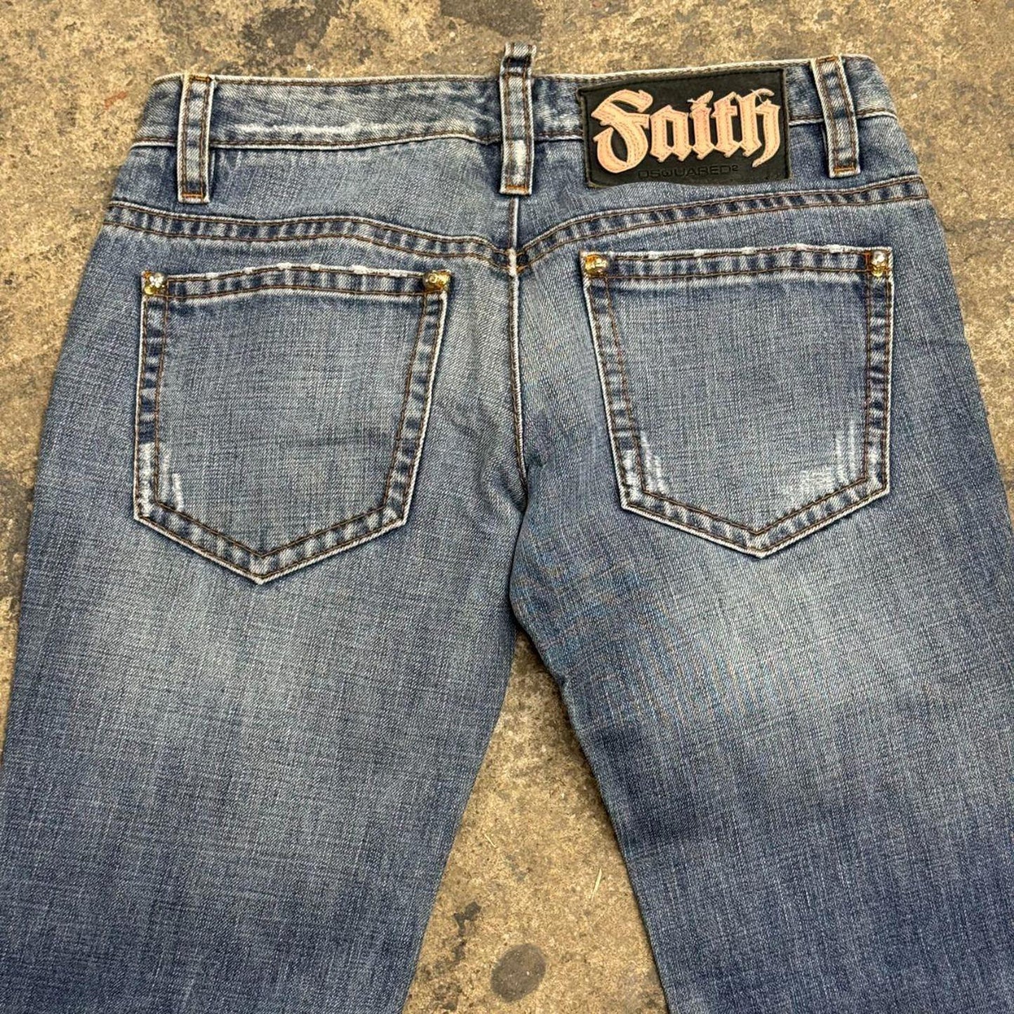 Archival Dsquared² "Faith" Low Rise Flare Jeans S/M