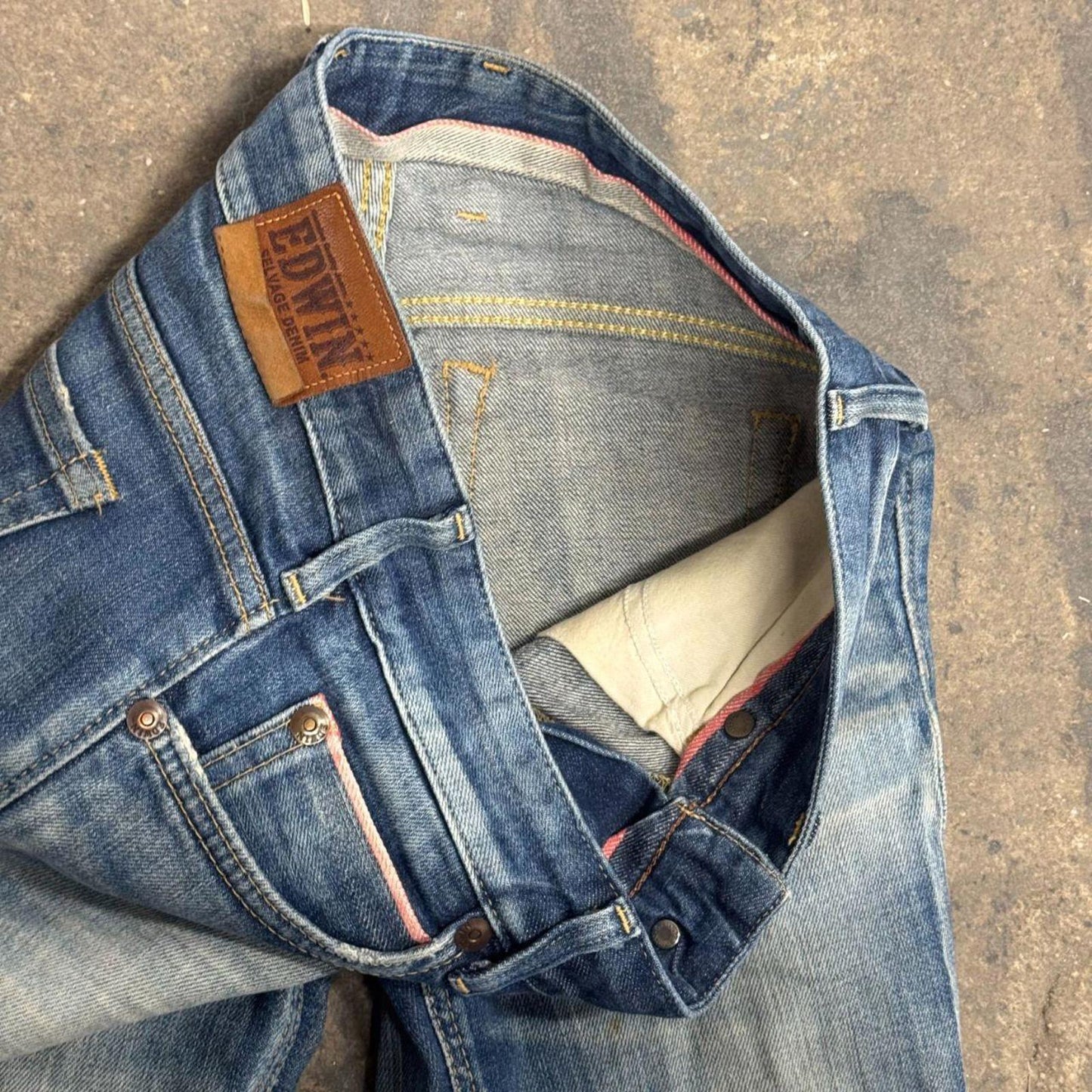 Vintage Edwin Low Rise Technical Wash Jeans S