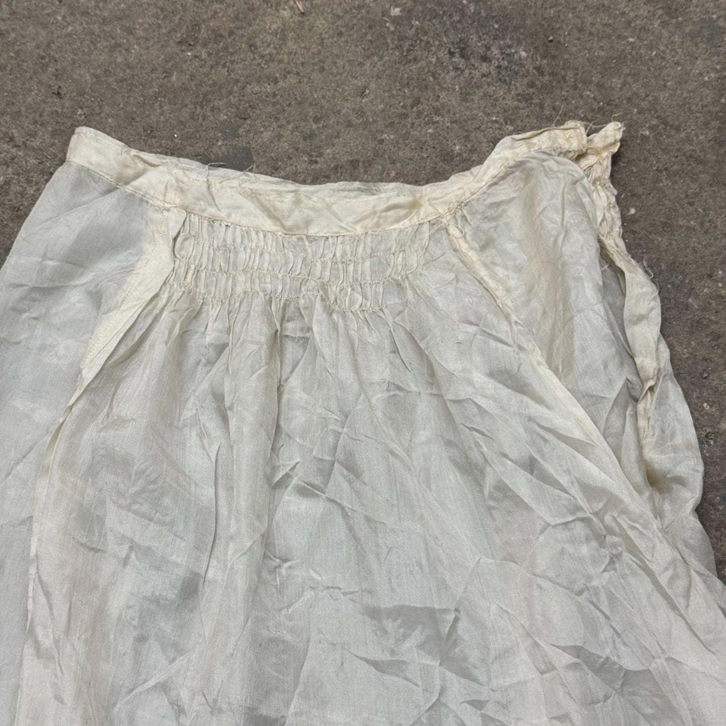 Antique Edwardian Silk Petticoat Slip Skirt XS