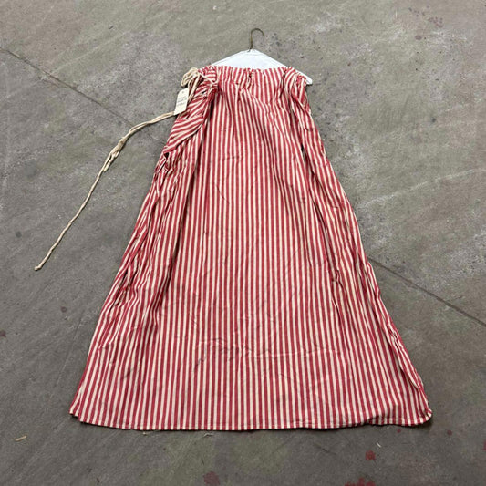 Vintage Film Costume 50s Does Victorian Western Style Prairie Skirt Red Stripe