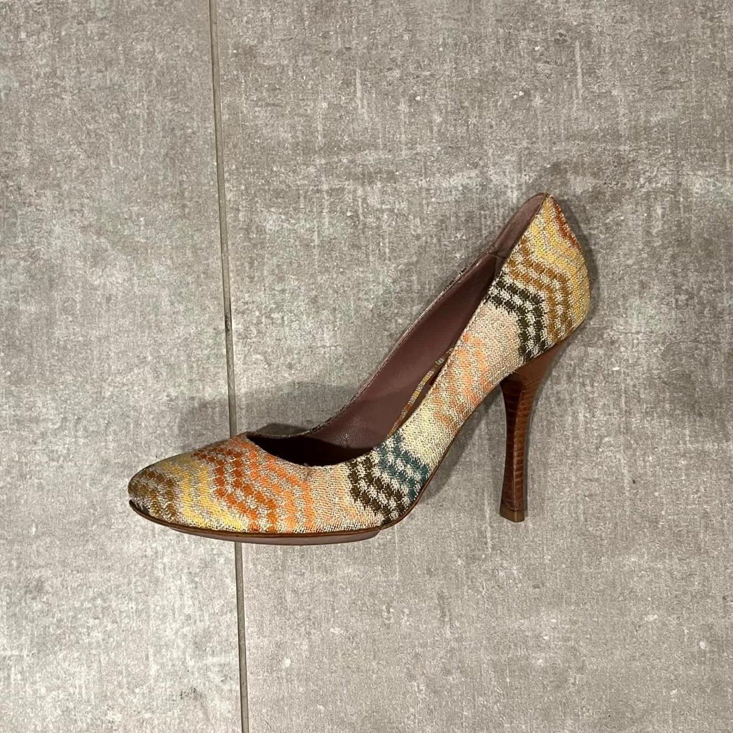 Missoni Multicolor Zigzag Pattern Women's High Heels