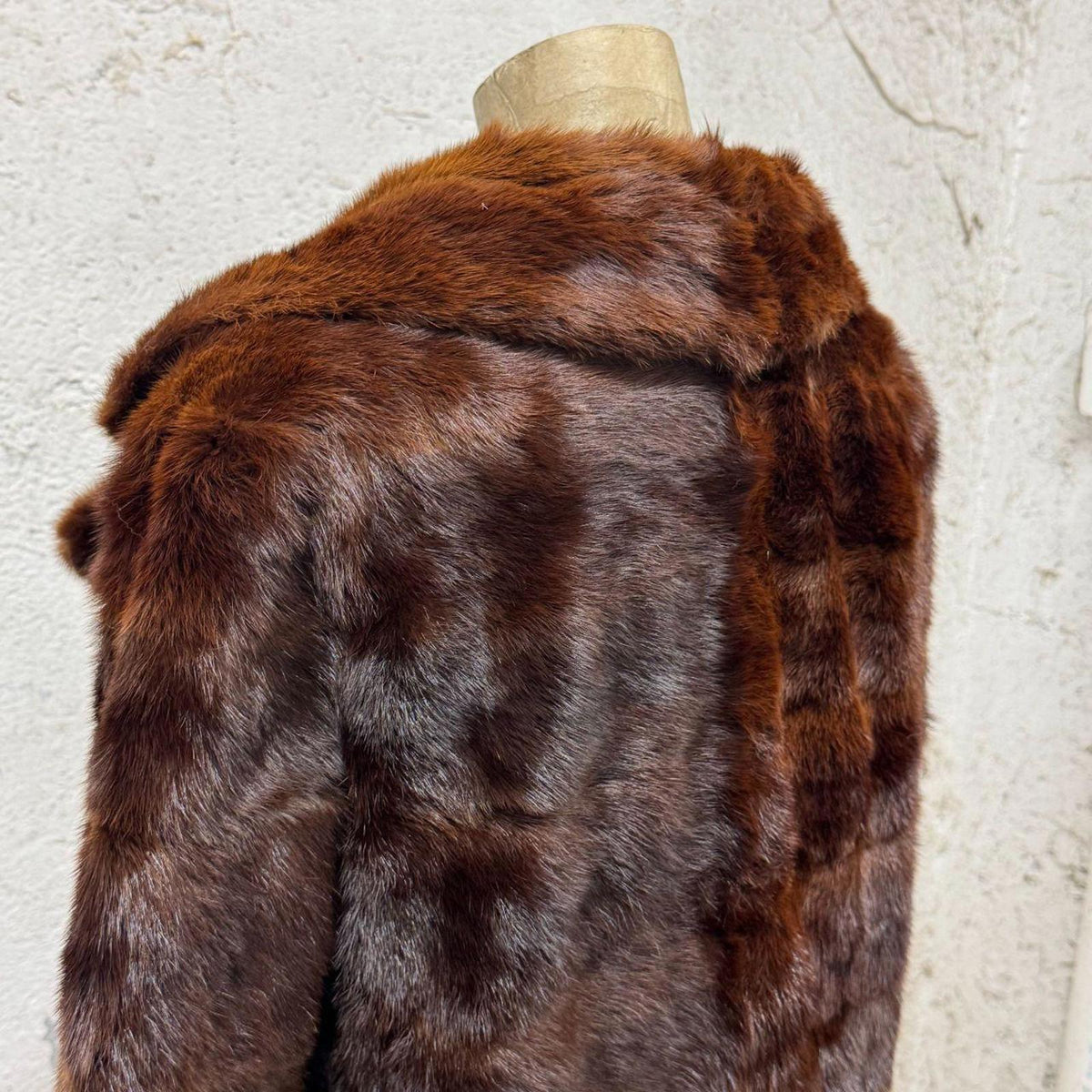 Vintage Mid-Length Glossy Mink Fur Coat