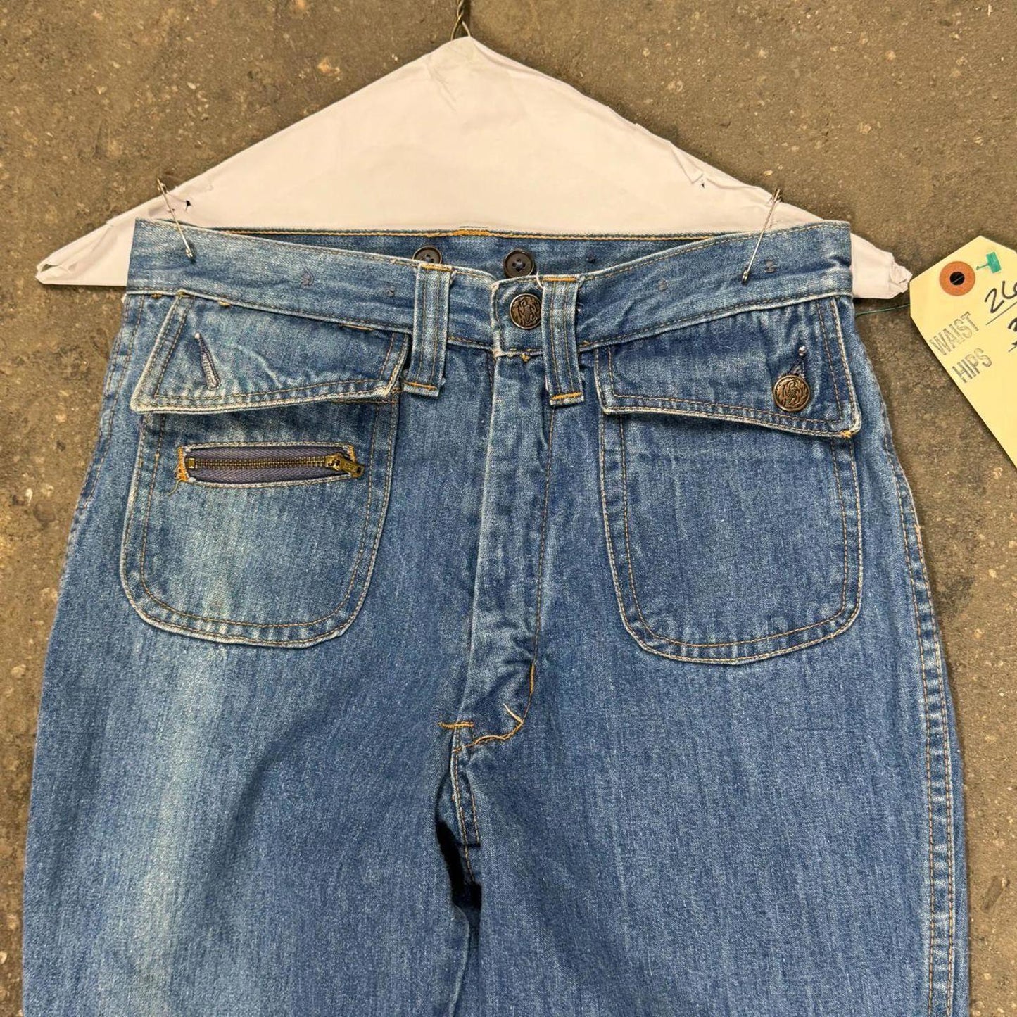 Vintage 70s High Rise Flare "Bush" Jeans XS