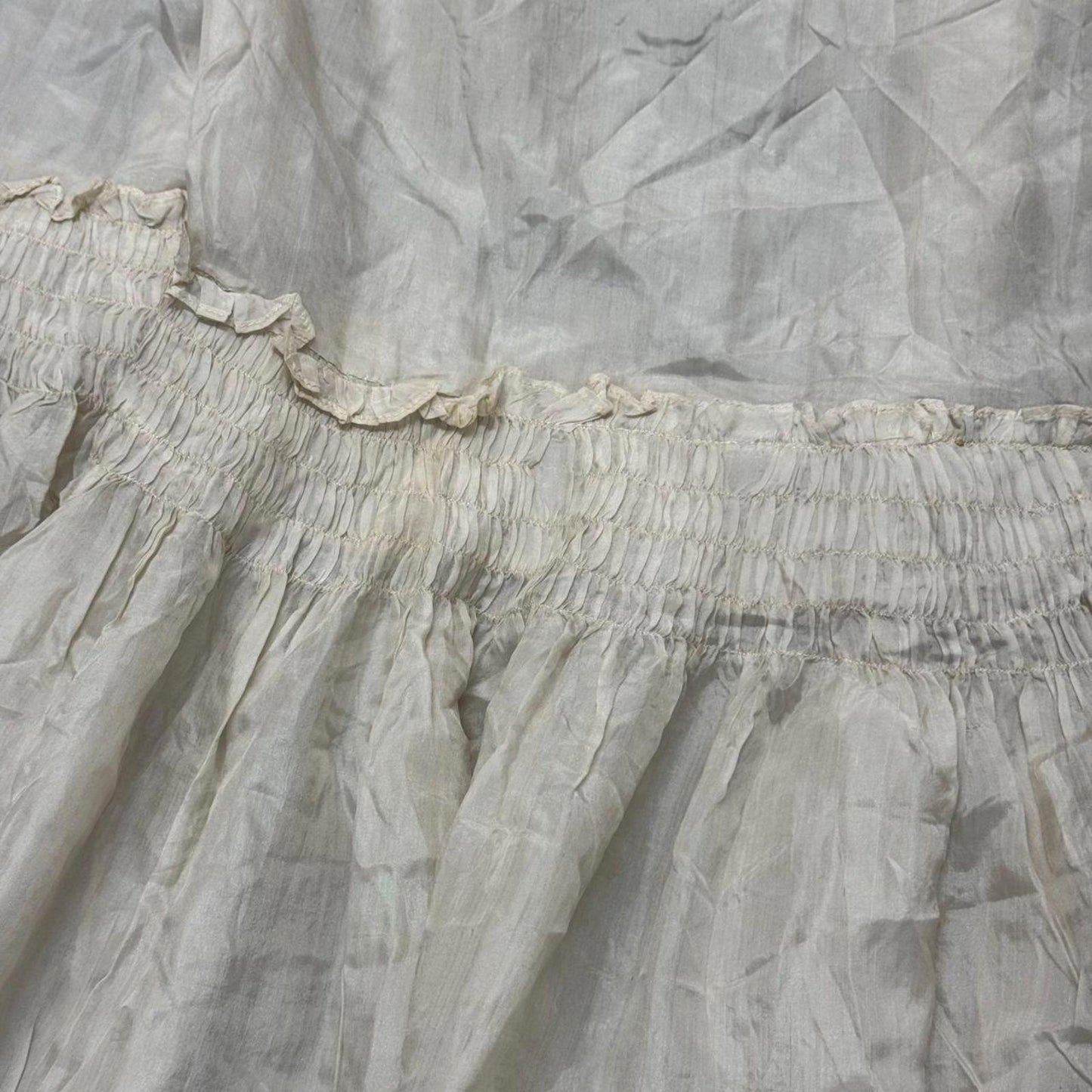 Antique Edwardian Silk Petticoat Slip Skirt XS