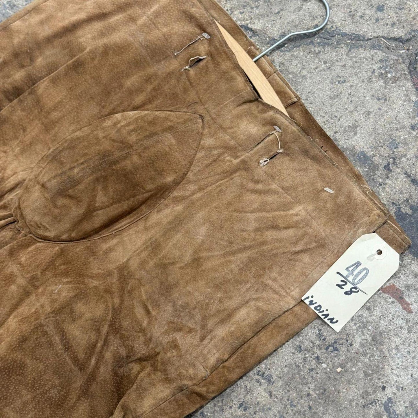 Vintage 40s 50s Genuine Suede Western Film Costume Trousers