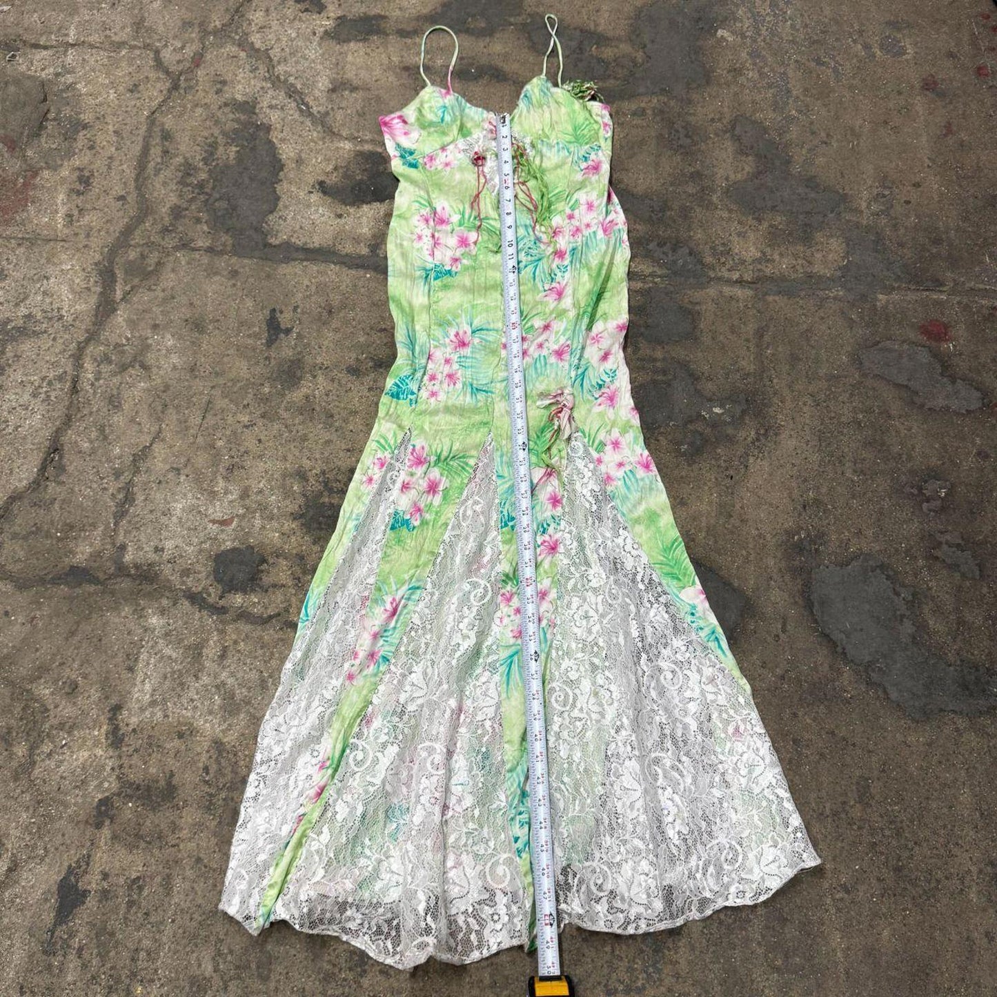 Y2k Vintage Glamour La Vie Monte-Carlo Silk &Lace Maxi Dress