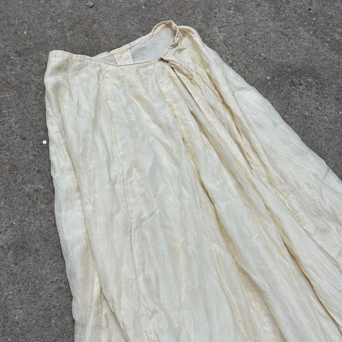 Antique Edwardian Silk Petticoat Slip Skirt XXS