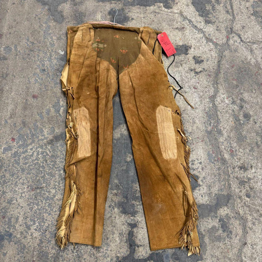 Vintage 1940s/50s Genuine Suede Fringed Western Trousers
