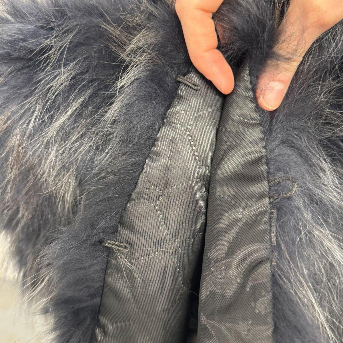 Y2K Vintage Slate Gray Highlight Genuine Fox Fur Vest