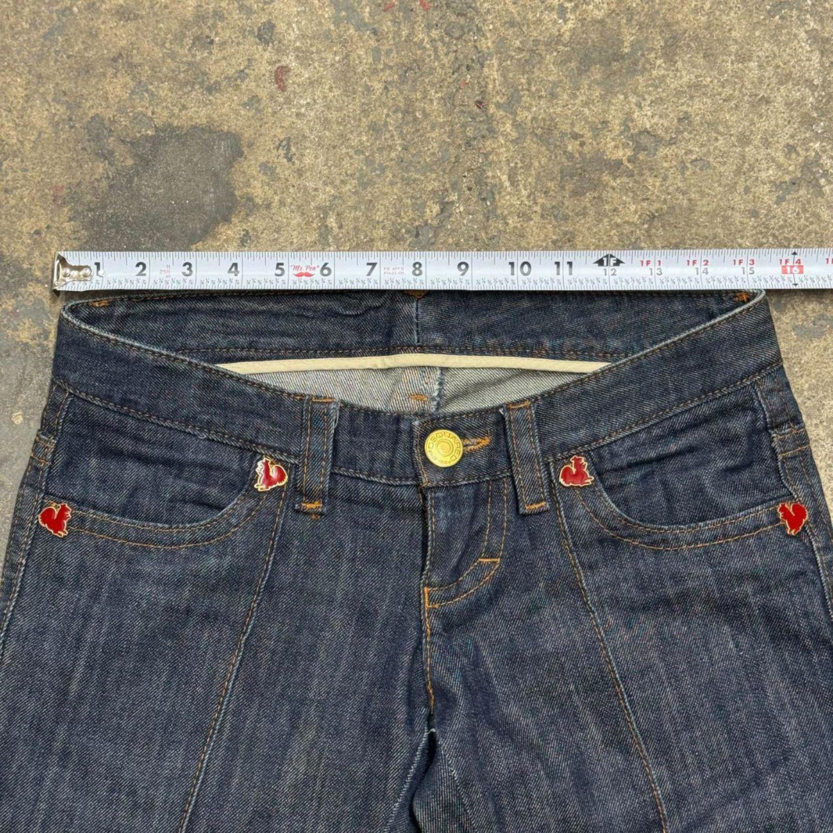 Y2K Vintage Dsquared2 Squirrel Low-Rise Dark Wash Flare Jeans