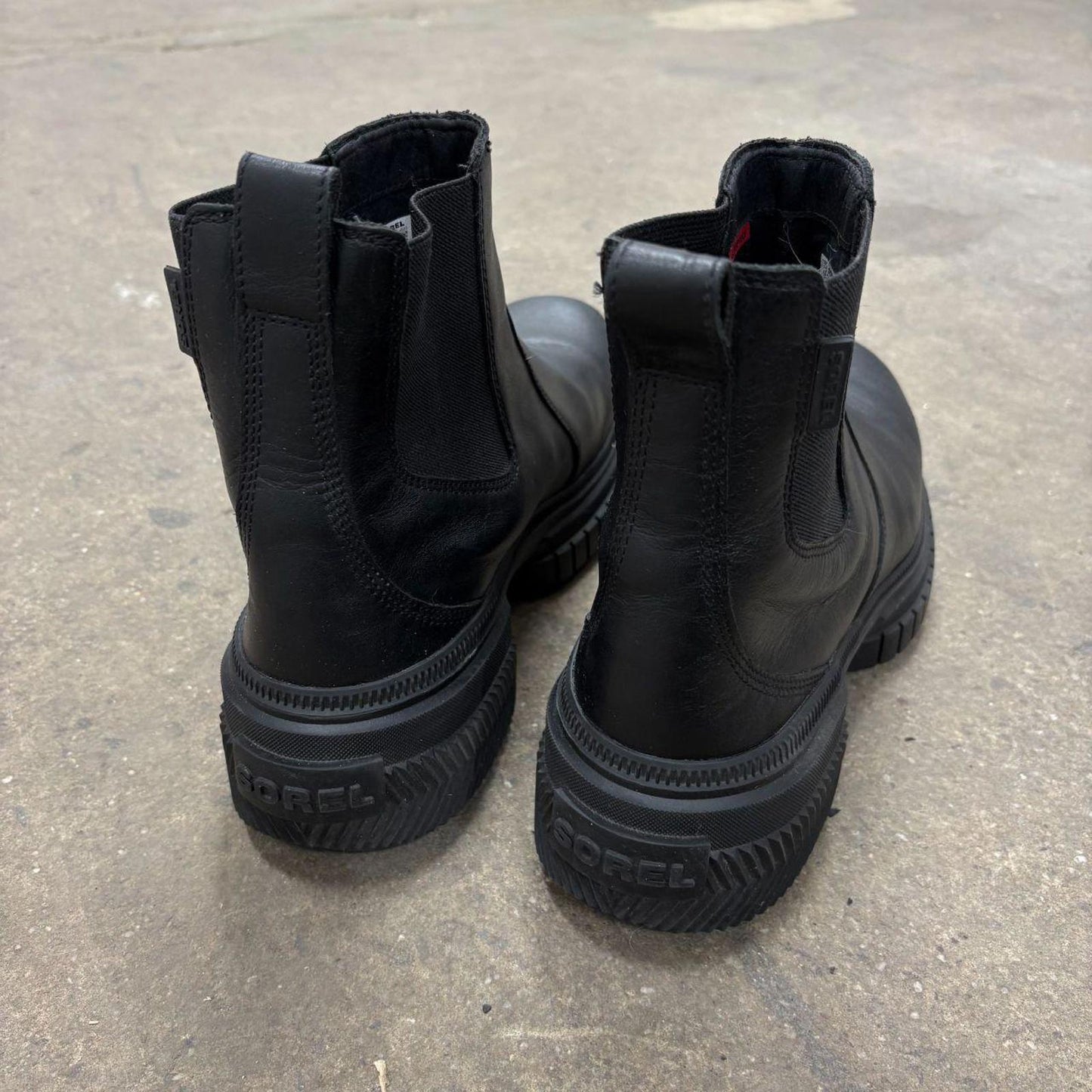 Authentic Sorel Ona Black Leather Chelsea Boots