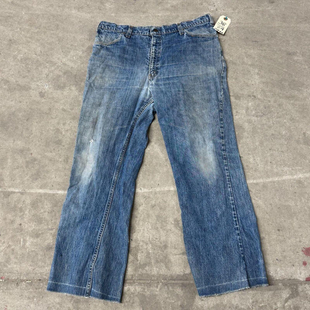 70s Vintage Levi's Orange Tab Mud-Washed Denim Jeans sz 38x29