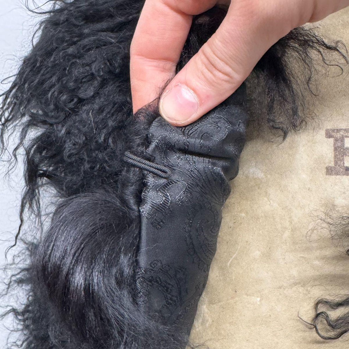Vintage Black Mongolian Lamb Vest