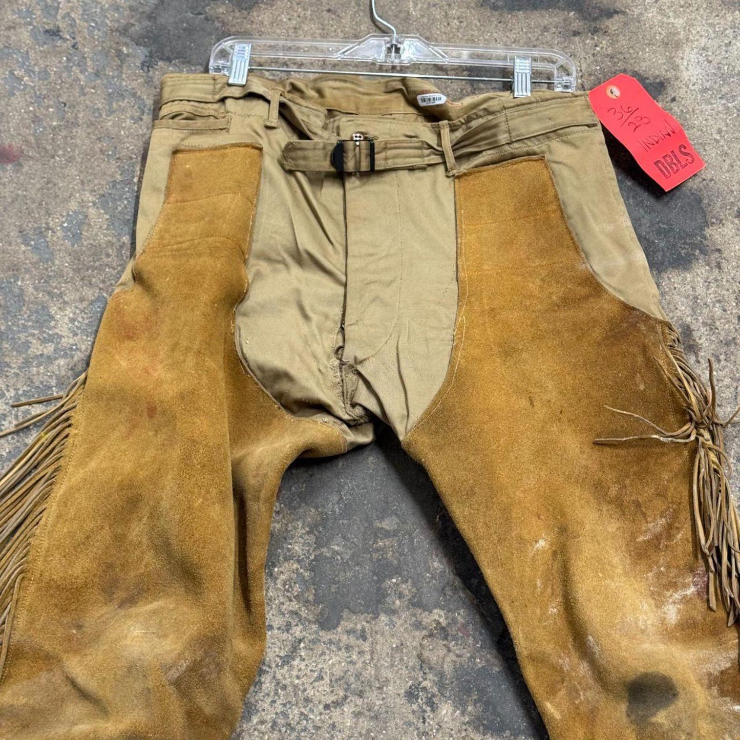 Vintage 1940s 50s Genuine Suede Western Film Costume Chap Trousers