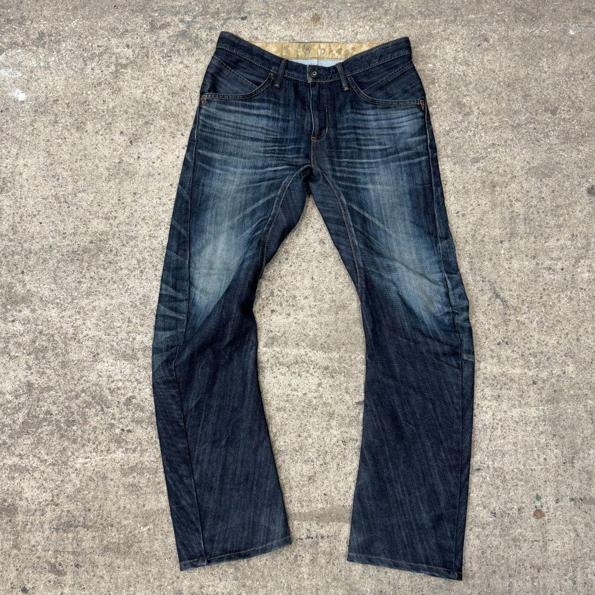 Vintage EDWIN E-Function 502 EF502 3D Ergonomic Twisted Jeans Y2K