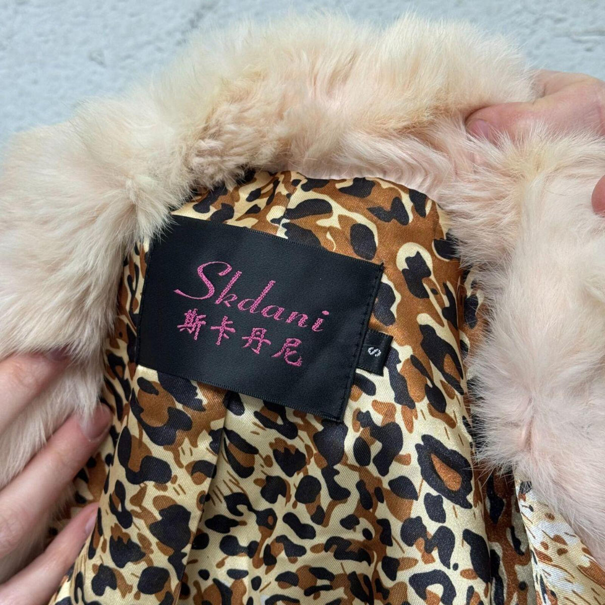 Vintage Y2K Blossom-Pink Rabbit Fur Jacket Coat