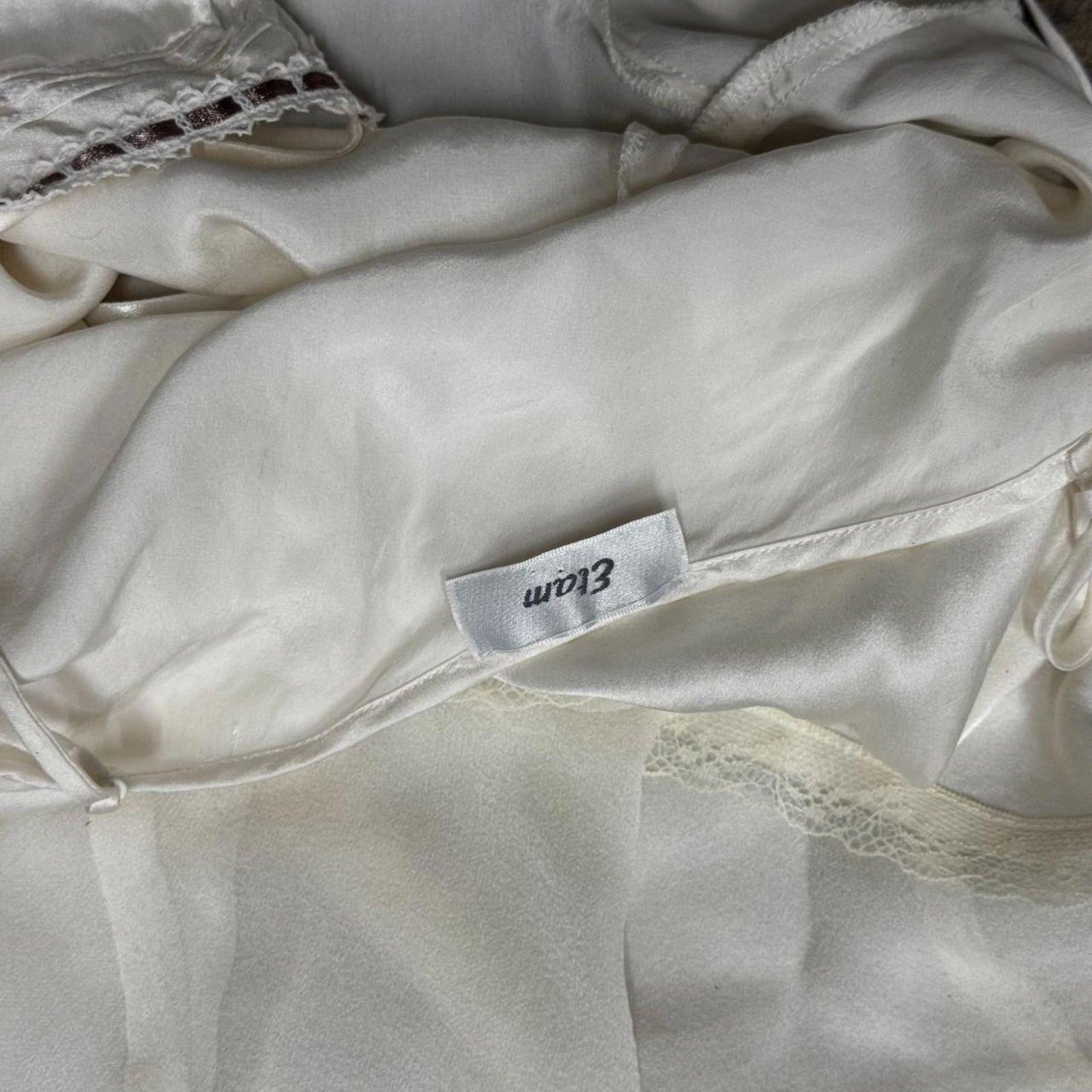 Y2K Vintage Etam White Silk Slip Dress
