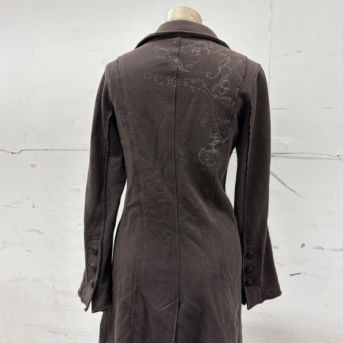 Khaki Brown Vintage Cop Copine Deconstructed Military Coat