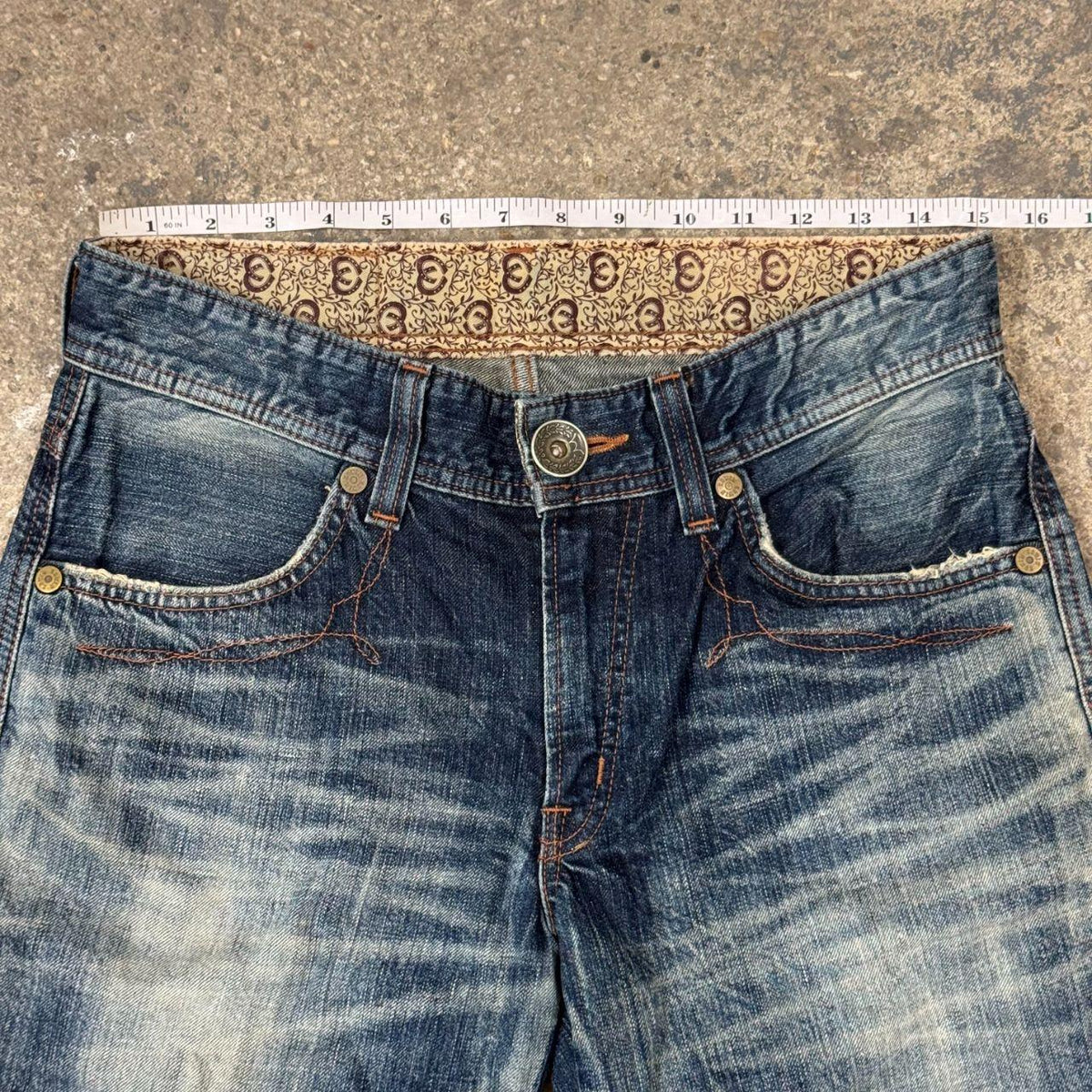 Vintage Y2K EDWIN Blue Trip 503  Wastern Stitch Japanese Denim Jeans