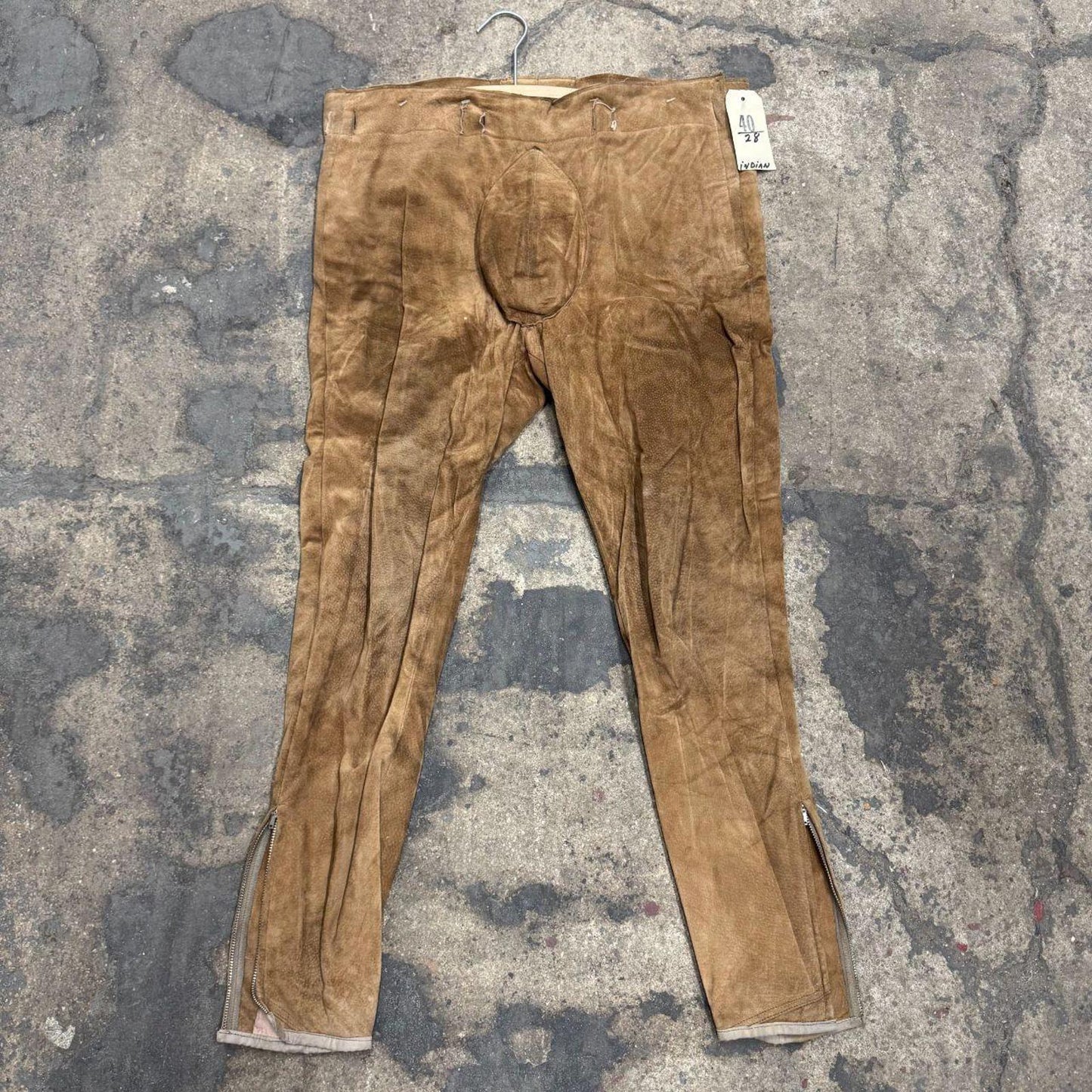 Vintage 40s 50s Genuine Suede Western Film Costume Trousers