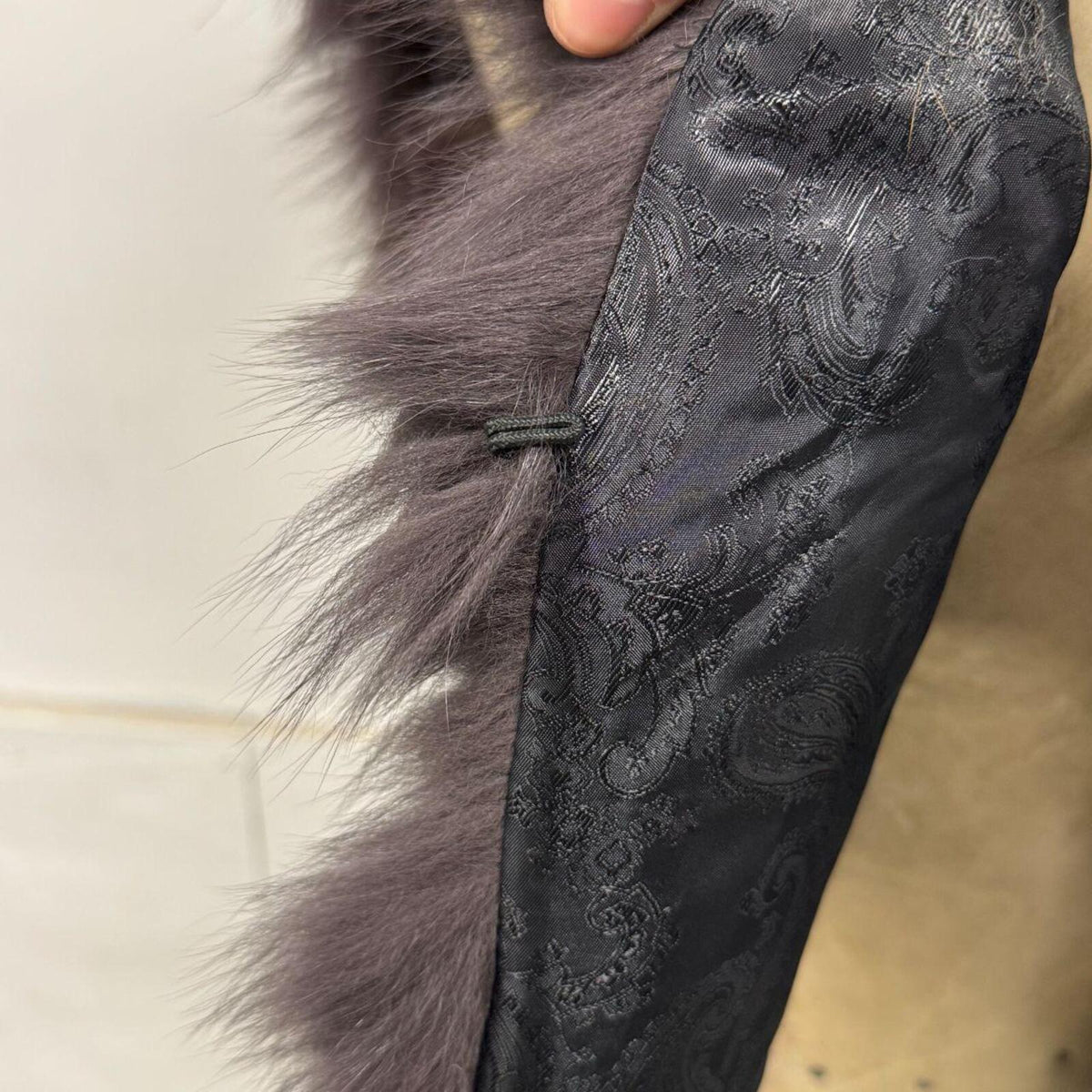 Y2K Vintage Slate Mauve Genuine Fox Fur Vest