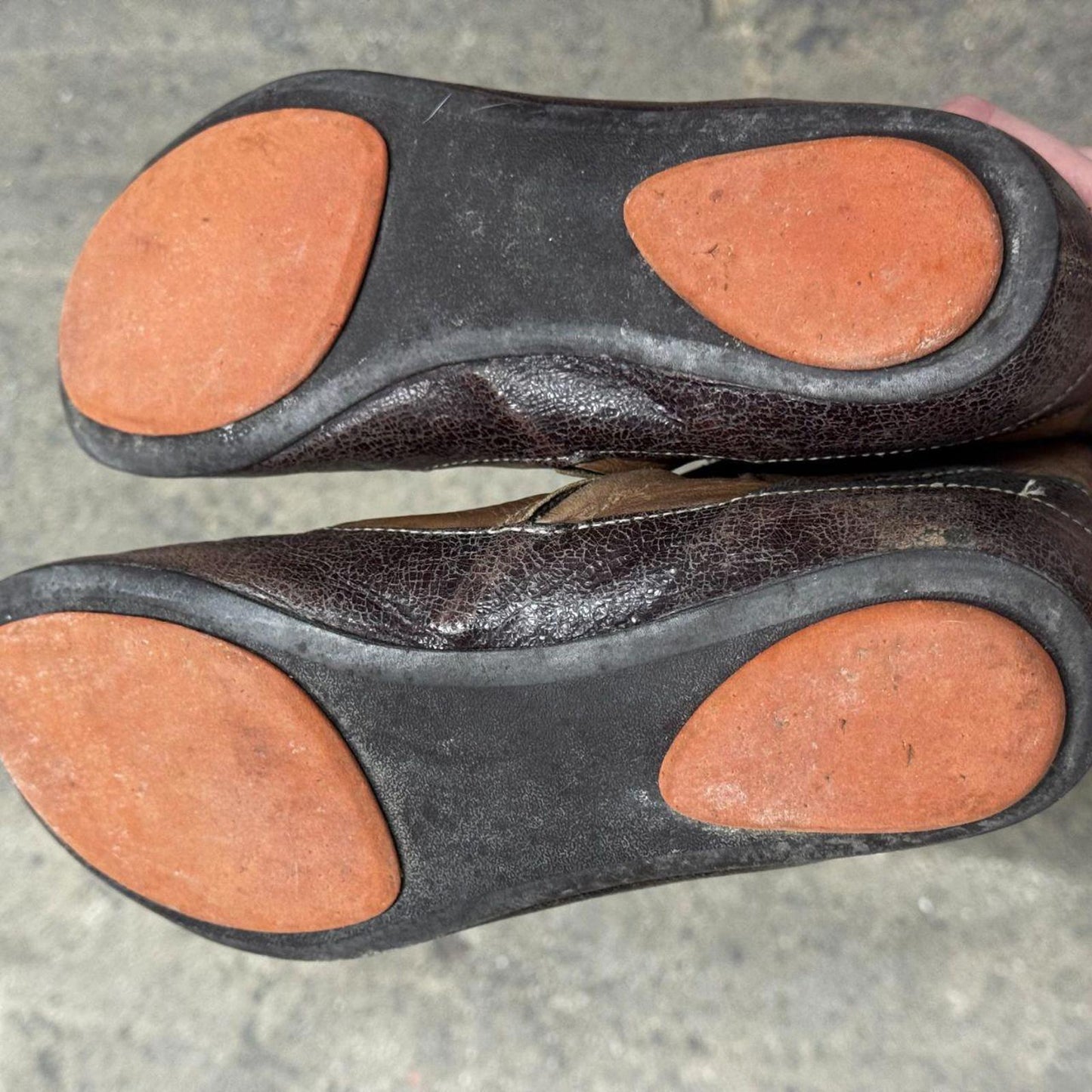 Vintage Regard Two-Tone Leather Medallion Boots