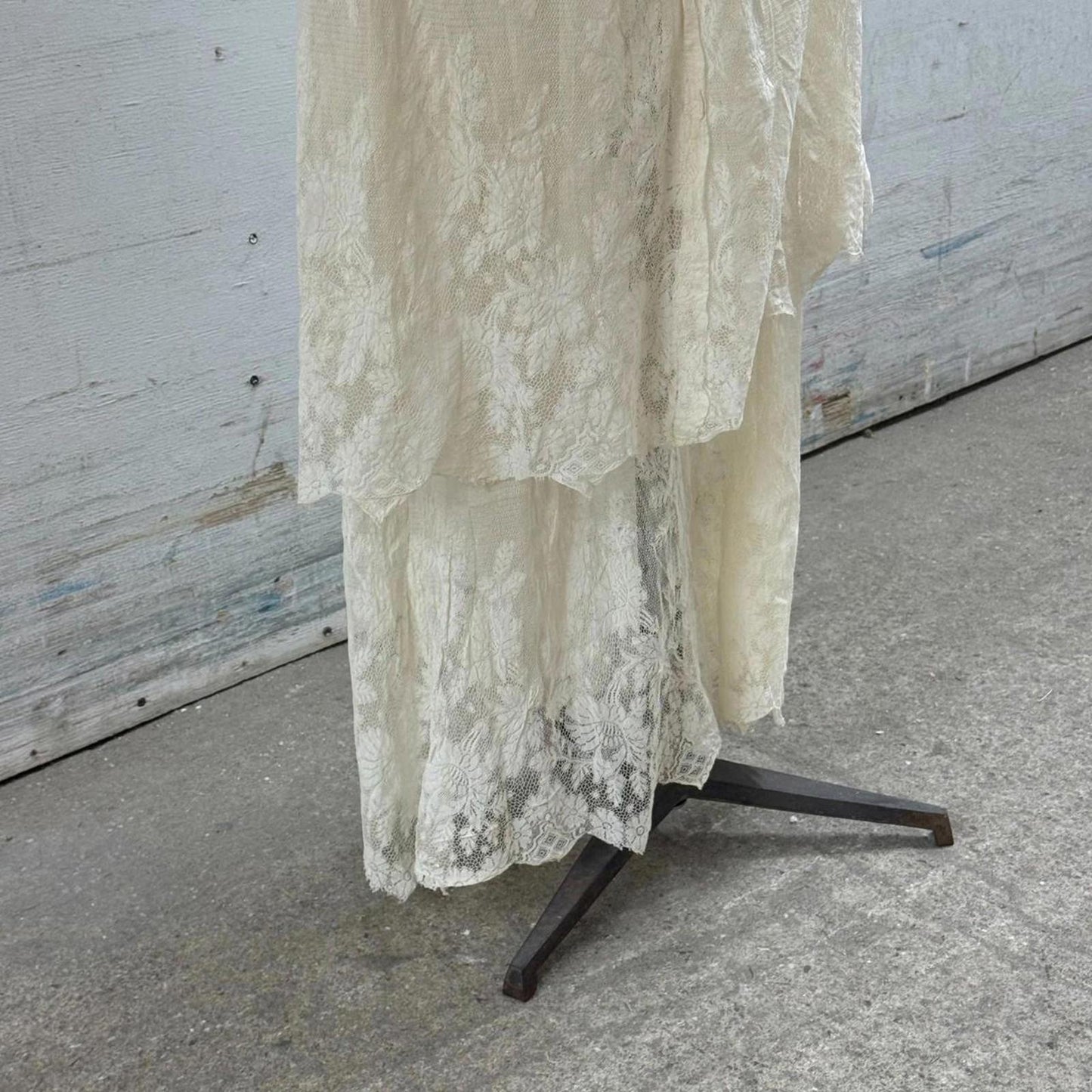 Antique Edwardian Tea Dress 1900s Bridal Wedding  Lace