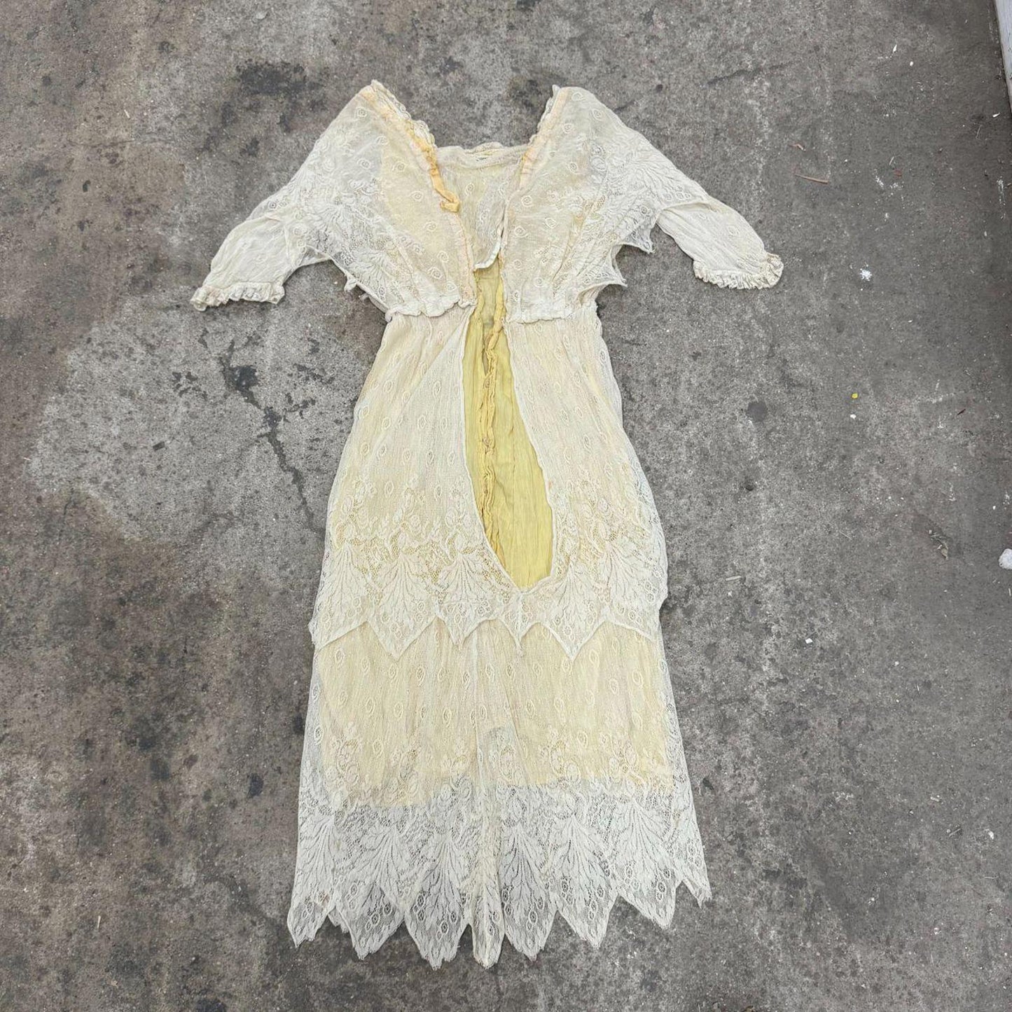 Antique Edwardian Lace Tea Dress / Bridal Wedding