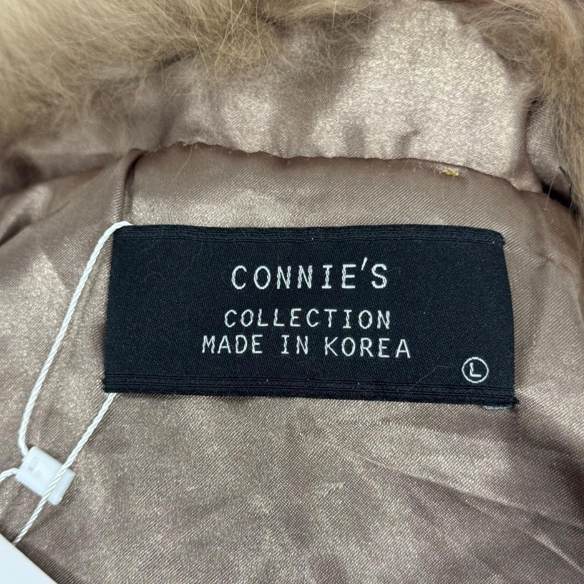 Vintage Y2K Light Brown Rabbit & Fox Fur Jacket Coat