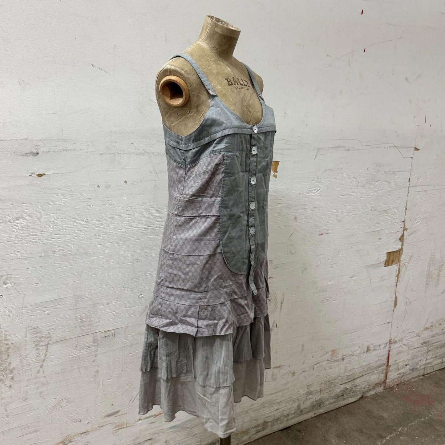 Vintage Mado des Autres Gray Layered Avant-Garde Dress