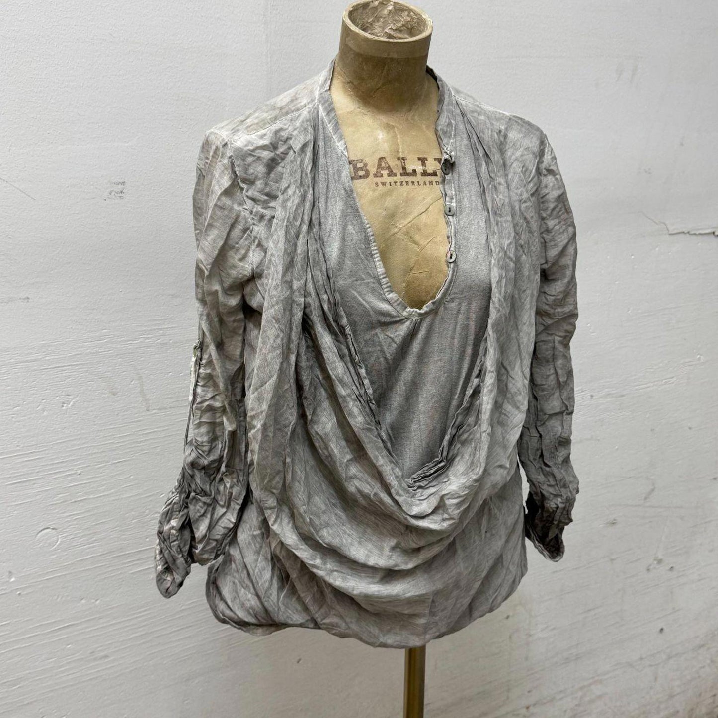 Vintage Archival Deconstructed Avant-Garde Silk Blend Top