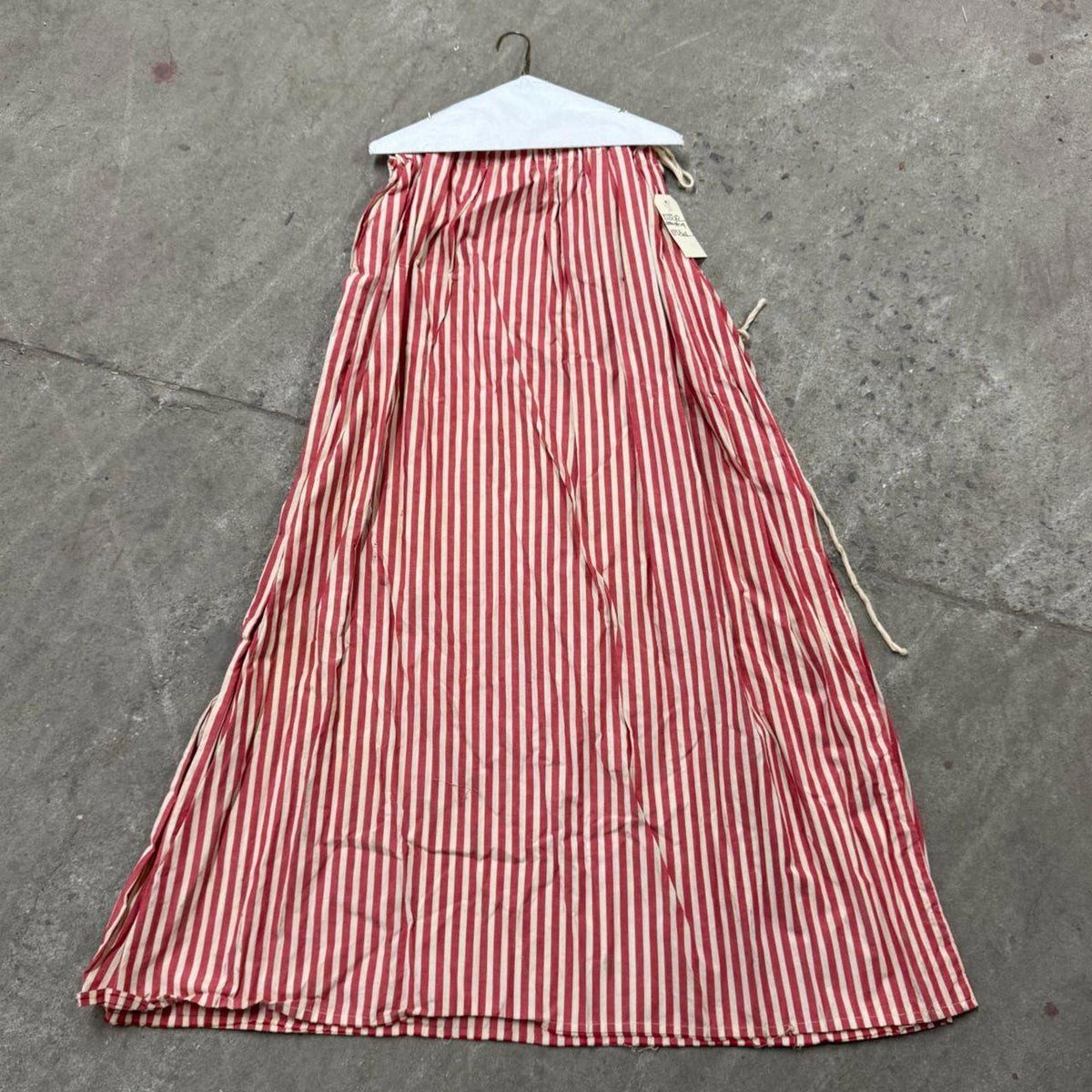 Vintage Film Costume 50s Does Victorian Western Style Prairie Skirt Red Stripe