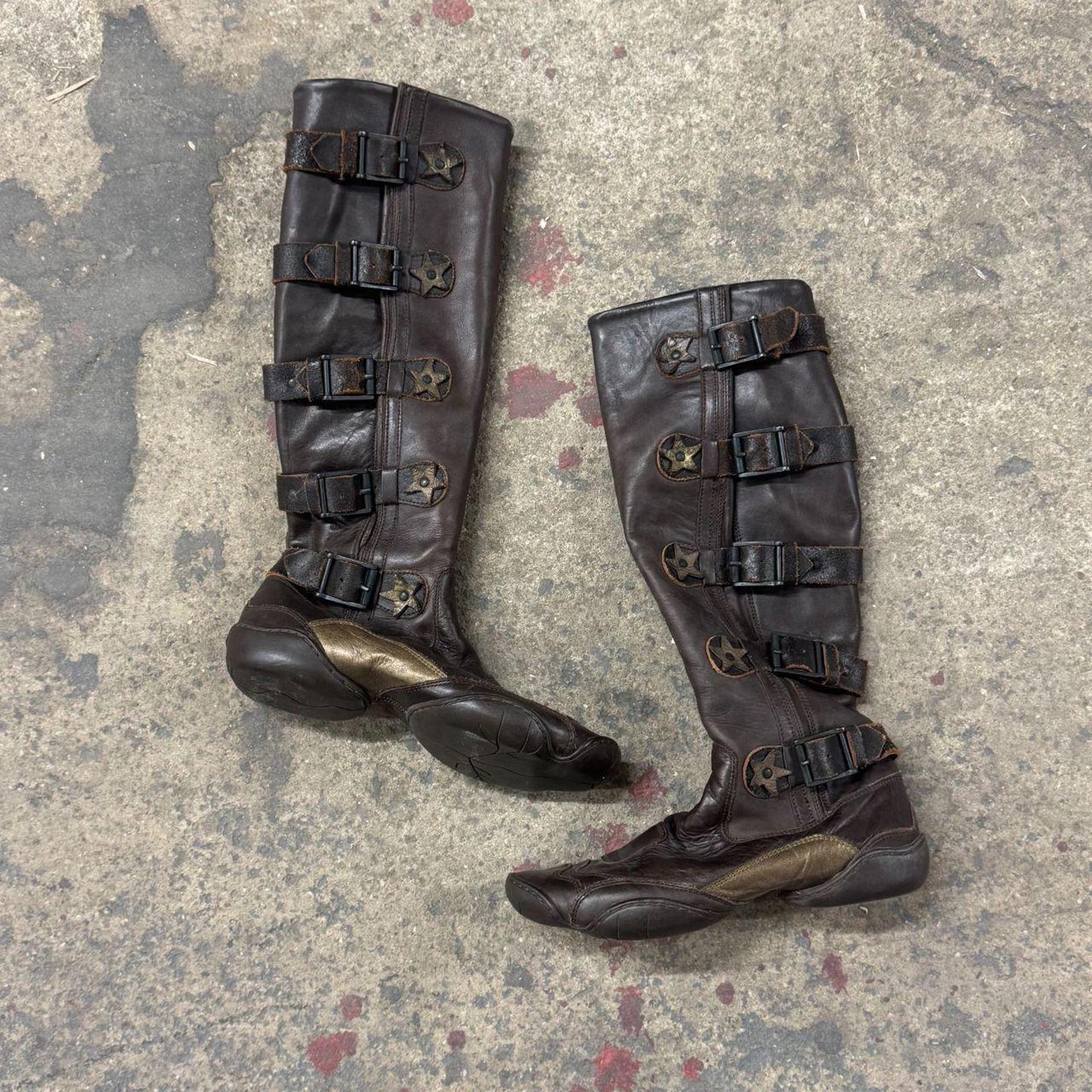 Y2K Vintage Marithé + François Girbaud Star Leather Boots