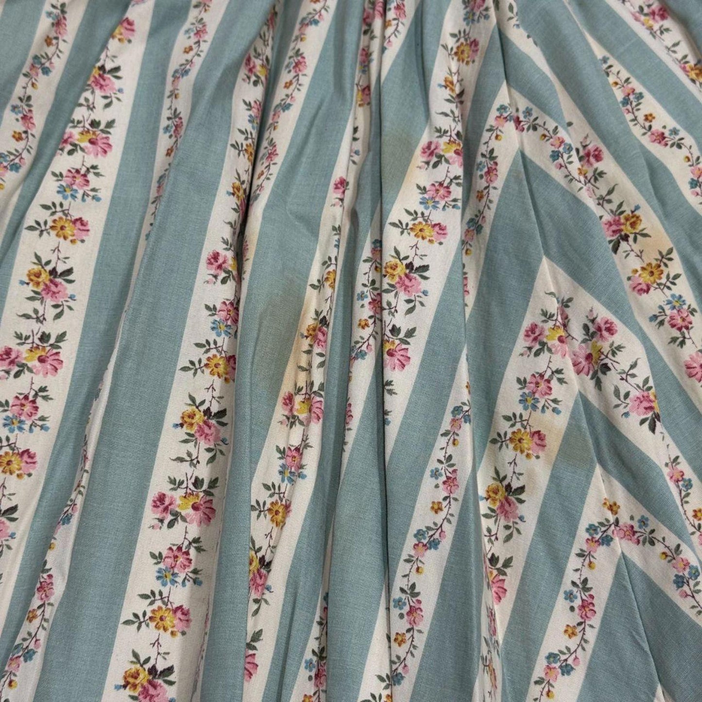 Vintage 40s does 1800s Victorian Blue Pink 2pc Gown Prairie Dress Film Costume